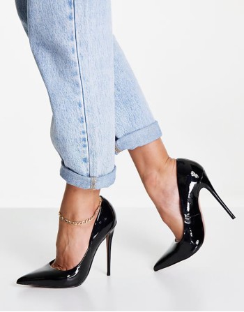 Passion stiletto court shoes in black