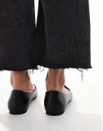 Lennox trim ballet in black