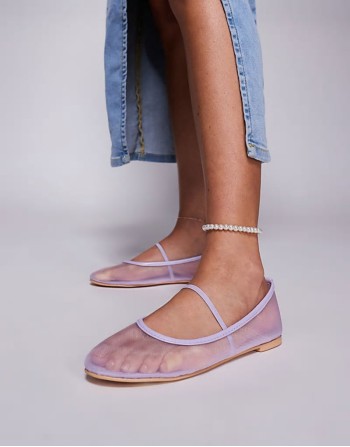 Twiggie ballet flat in mesh lilac