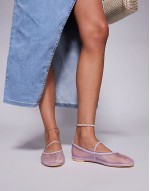 Twiggie ballet flat in mesh lilac