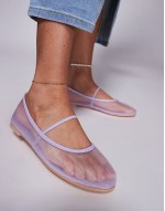 Twiggie ballet flat in mesh lilac