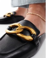 Wide Fit Mia mule in black