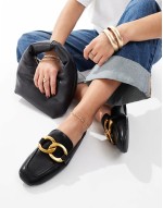 Wide Fit Mia mule in black