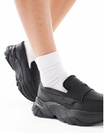 chunky loafers in black