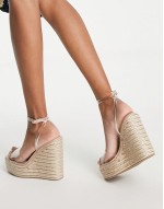 Wide Fit Tasha espadrille wedges in clear