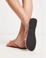 es vedra printed fabric sandal in terracotta